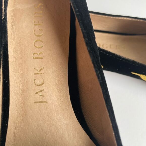 Jack Rogers Velvet Embroidered Slippers Size 5 - Picture 10 of 10